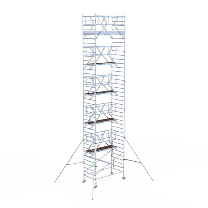 Rollgerüst Euroscaffold Professionell 135x250 12,2m Arbeitshöhe Carbonplattform freistehend - Gerüstexpress.de
