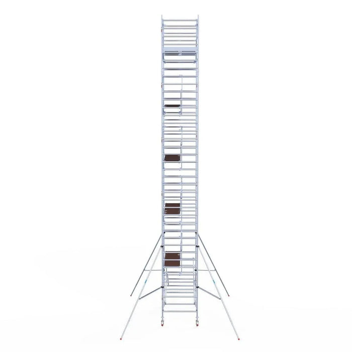 Rollgerüst Euroscaffold Professionell 135x250 12,2m Arbeitshöhe Carbonplattform freistehend - Gerüstexpress.de