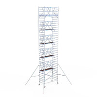 Echafaudage roulant Euroscaffold Professional 135x250 hauteur de travail 12,2m autoportant