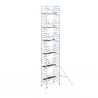 Rollgerüst Euroscaffold Professionell 135x250 13,2m Arbeitshöhe an der Fassade