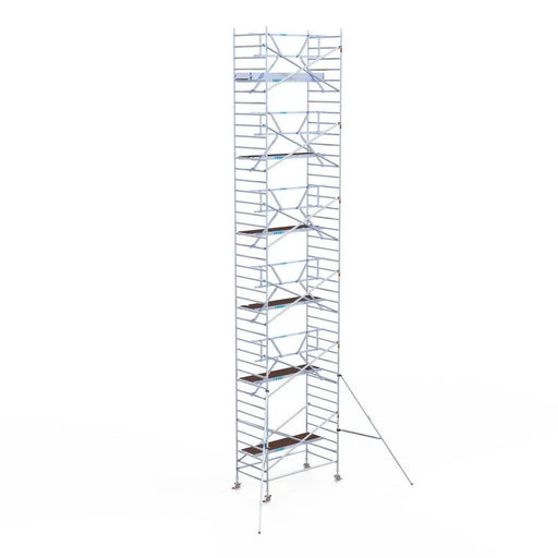 Rollgerüst Euroscaffold Professionell 135x250 13,2m Arbeitshöhe an der Fassade - Gerüstexpress.de