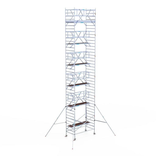 Rollgerüst Euroscaffold Professionell 135x250 13,2m Arbeitshöhe Carbonplattform freistehend - Gerüstexpress.de