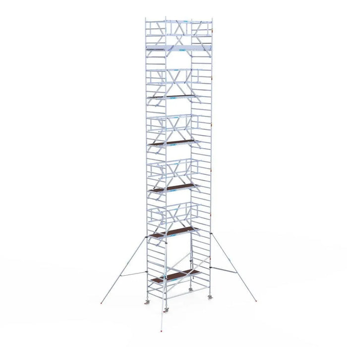 Rollgerüst Euroscaffold Professionell 135x250 13,2m Arbeitshöhe Carbonplattform freistehend - Gerüstexpress.de