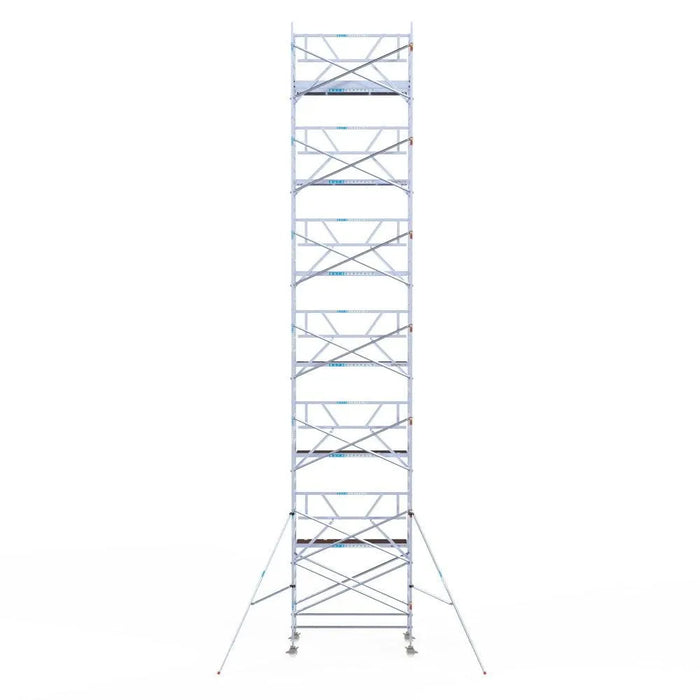 Rollgerüst Euroscaffold Professionell 135x250 14,2m Arbeitshöhe an der Fassade - Gerüstexpress.de