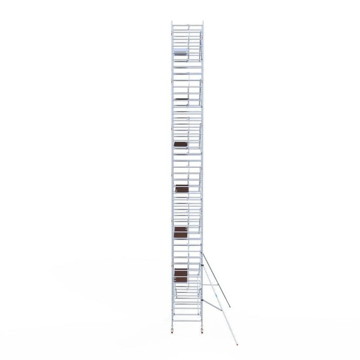 Rollgerüst Euroscaffold Professionell 135x250 14,2m Arbeitshöhe an der Fassade - Gerüstexpress.de