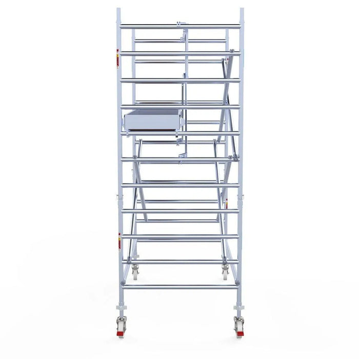 Rollgerüst Euroscaffold Professionell 135x250 4,2m Arbeitshöhe an der Fassade - Gerüstexpress.de