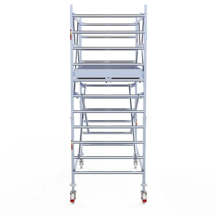 Rollgerüst Euroscaffold Professionell 135x250 4,2m Arbeitshöhe Carbonplattform freistehend - Gerüstexpress.de