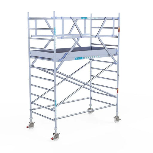 Rollgerüst Euroscaffold Professionell 135x250 4,2m Arbeitshöhe freistehend - Gerüstexpress.de