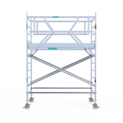 Rollgerüst Euroscaffold Professionell 135x250 4,2m Arbeitshöhe freistehend - Gerüstexpress.de