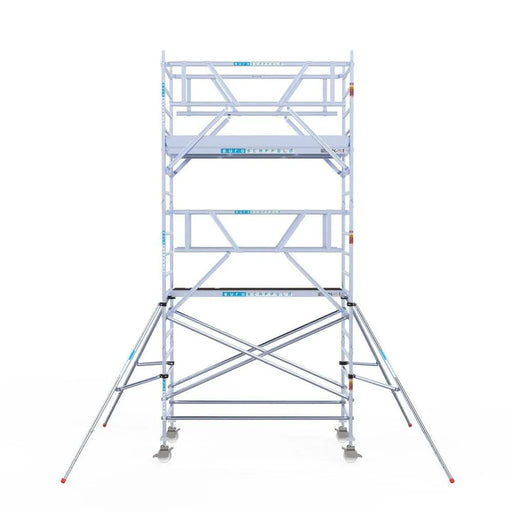 Rollgerüst Euroscaffold Professionell 135x250 6,2m Arbeitshöhe Carbonplattform freistehend - Gerüstexpress.de