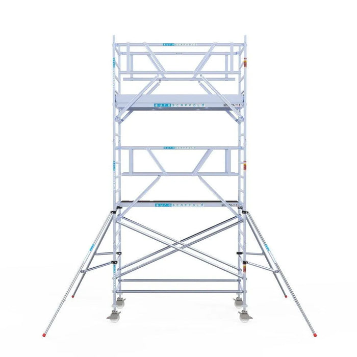 Rollgerüst Euroscaffold Professionell 135x250 6,2m Arbeitshöhe Carbonplattform freistehend - Gerüstexpress.de