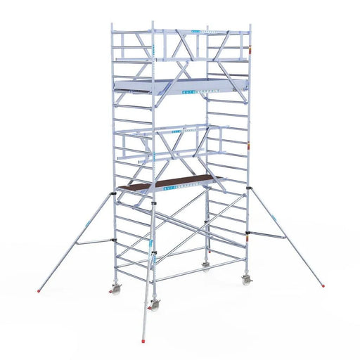 Rollgerüst Euroscaffold Professionell 135x250 6,2m Arbeitshöhe Carbonplattform freistehend - Gerüstexpress.de