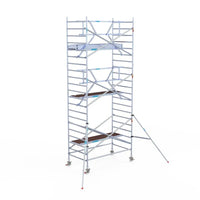 Rolling scaffold Euroscaffold Professional 135x250 7.2m working height on the facade