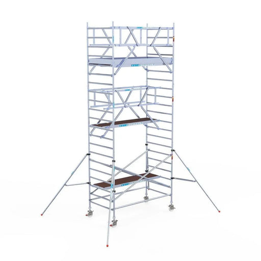 Rollgerüst Euroscaffold Professionell 135x250 7,2m Arbeitshöhe Carbonplattform freistehend - Gerüstexpress.de