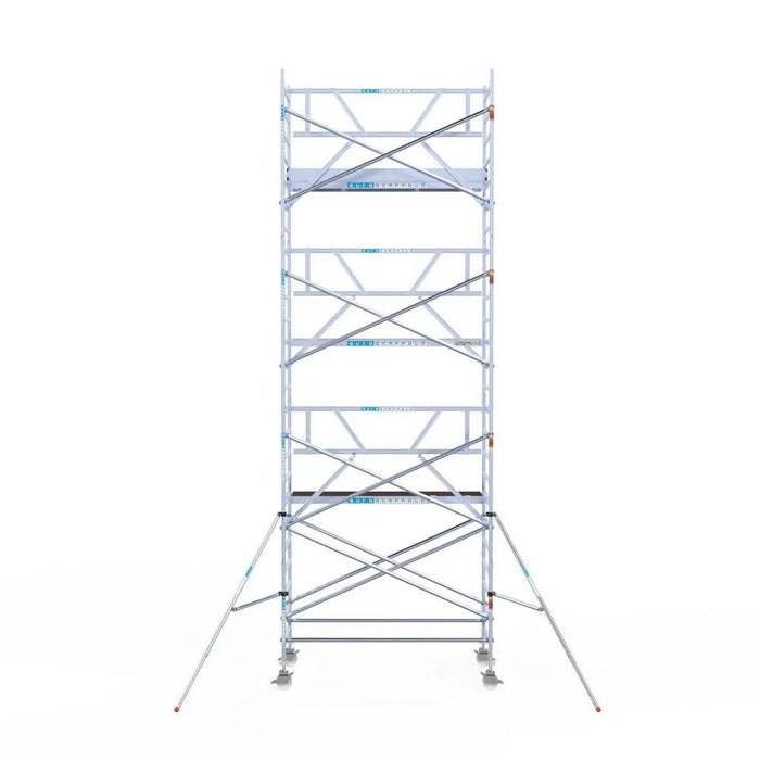 Rollgerüst Euroscaffold Professionell 135x250 8,2m Arbeitshöhe an der Fassade - Gerüstexpress.de
