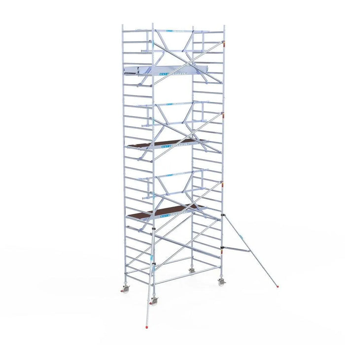 Rollgerüst Euroscaffold Professionell 135x250 8,2m Arbeitshöhe an der Fassade - Gerüstexpress.de