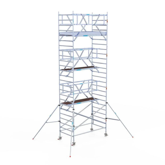 Rollgerüst Euroscaffold Professionell 135x250 8,2m Arbeitshöhe Carbonplattform freistehend - Gerüstexpress.de