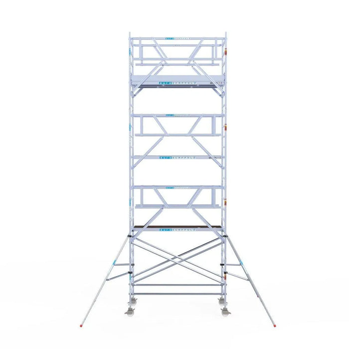 Rollgerüst Euroscaffold Professionell 135x250 8,2m Arbeitshöhe Carbonplattform freistehend - Gerüstexpress.de