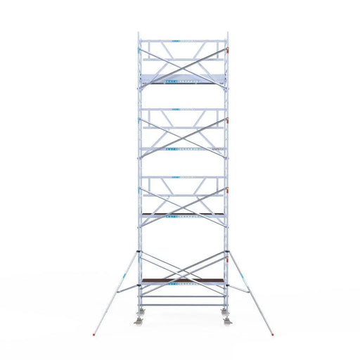 Rollgerüst Euroscaffold Professionell 135x250 9,2m Arbeitshöhe an der Fassade - Gerüstexpress.de