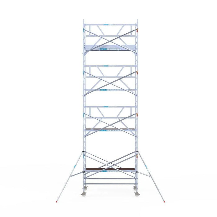 Rollgerüst Euroscaffold Professionell 135x250 9,2m Arbeitshöhe an der Fassade - Gerüstexpress.de