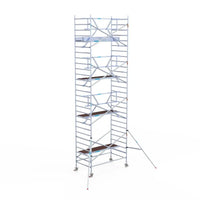 Rollgerüst Euroscaffold Professionell 135x250 9,2m Arbeitshöhe an der Fassade