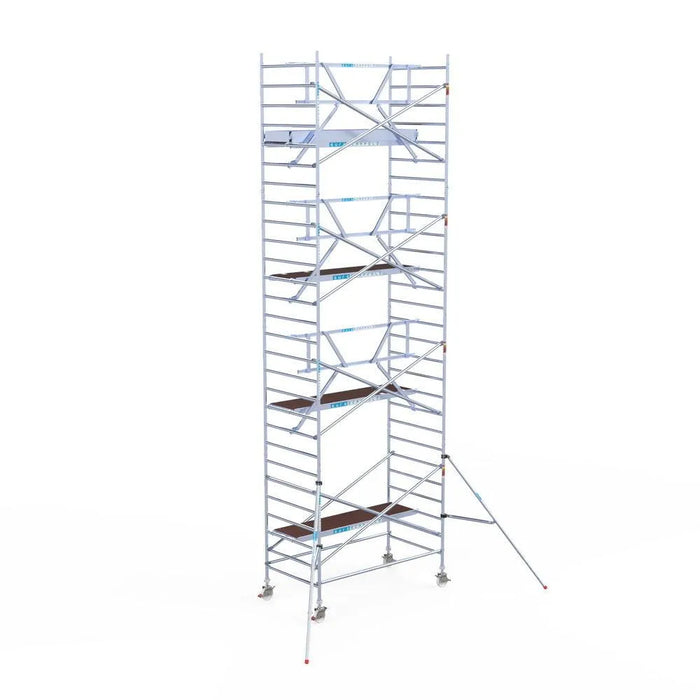 Rollgerüst Euroscaffold Professionell 135x250 9,2m Arbeitshöhe an der Fassade - Gerüstexpress.de