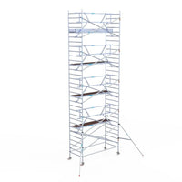 Rollgerüst Euroscaffold Professionell 135x305 10,2m Arbeitshöhe an der Fassade