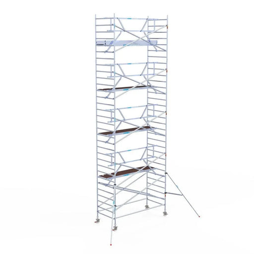 Rollgerüst Euroscaffold Professionell 135x305 10,2m Arbeitshöhe an der Fassade - Gerüstexpress.de