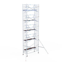 Rollgerüst Euroscaffold Professionell 135x305 11,2m Arbeitshöhe an der Fassade