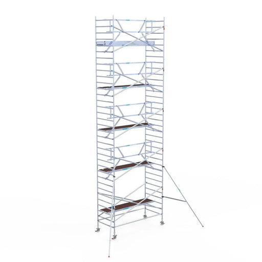 Rollgerüst Euroscaffold Professionell 135x305 11,2m Arbeitshöhe an der Fassade - Gerüstexpress.de