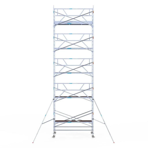 Rollgerüst Euroscaffold Professionell 135x305 11,2m Arbeitshöhe an der Fassade - Gerüstexpress.de