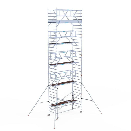 Rollgerüst Euroscaffold Professionell 135x305 11,2m Arbeitshöhe Carbonplattform freistehend - Gerüstexpress.de