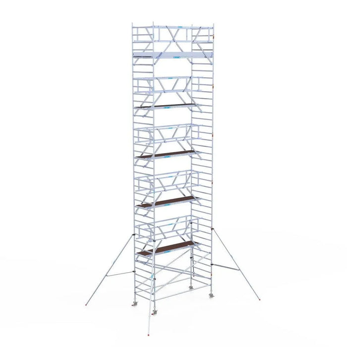 Rollgerüst Euroscaffold Professionell 135x305 12,2m Arbeitshöhe Carbonplattform freistehend - Gerüstexpress.de