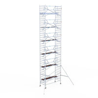 Rollgerüst Euroscaffold Professionell 135x305 13,2m Arbeitshöhe an der Fassade