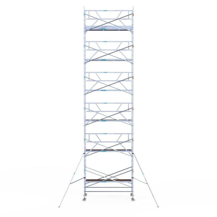 Rollgerüst Euroscaffold Professionell 135x305 13,2m Arbeitshöhe an der Fassade - Gerüstexpress.de