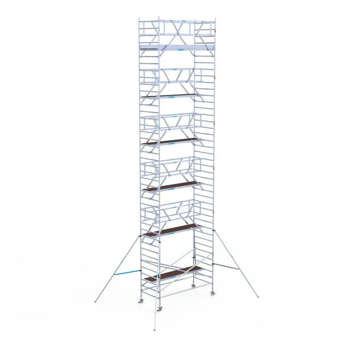 Rollgerüst Euroscaffold Professionell 135x305 13,2m Arbeitshöhe Carbonplattform freistehend - Gerüstexpress.de