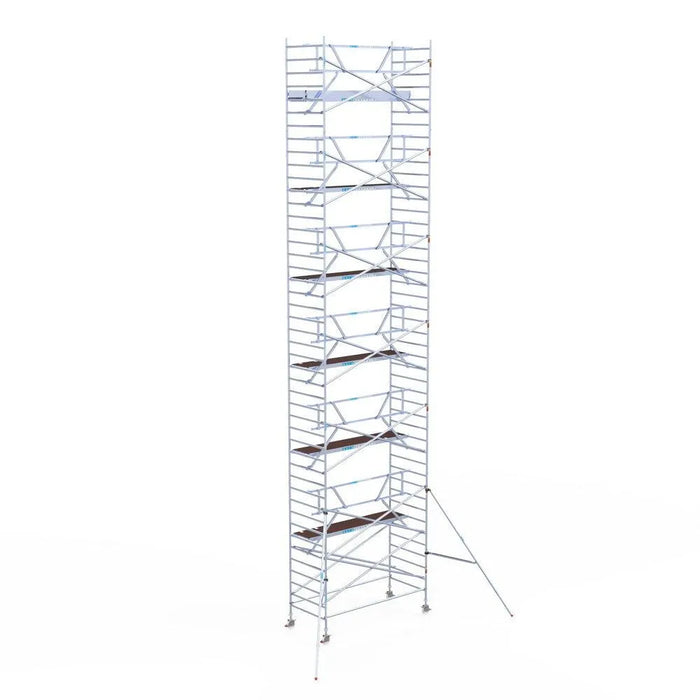 Rollgerüst Euroscaffold Professionell 135x305 14,2m Arbeitshöhe an der Fassade - Gerüstexpress.de