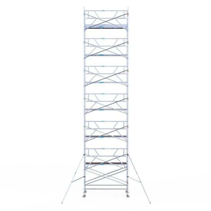 Rollgerüst Euroscaffold Professionell 135x305 14,2m Arbeitshöhe an der Fassade - Gerüstexpress.de