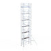 Rollgerüst Euroscaffold Professionell 135x305 14,2m Arbeitshöhe Carbonplattform gegen Fassade - Gerüstexpress.de