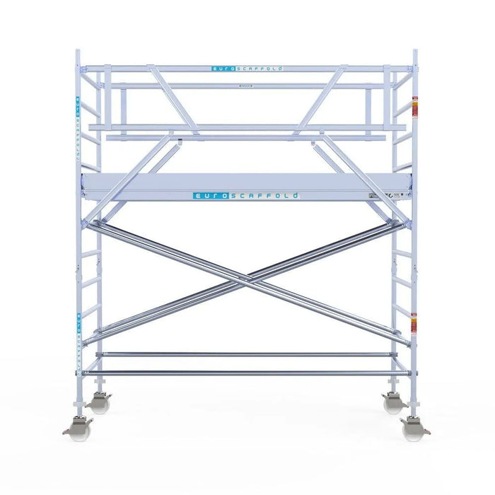 Rollgerüst Euroscaffold Professionell 135x305 4,2m Arbeitshöhe Carbonplattform freistehend - Gerüstexpress.de