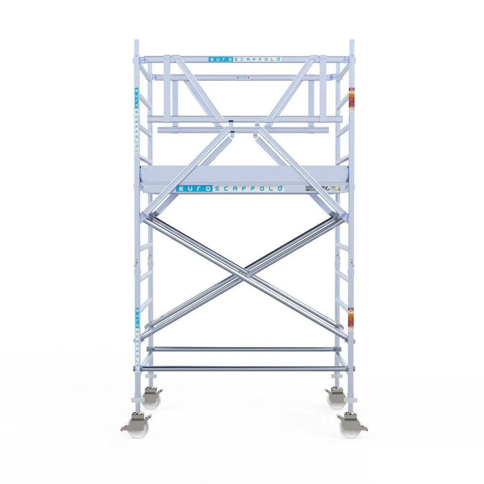 Rollgerüst Euroscaffold Professionell 135x305 4,2m Arbeitshöhe freistehend - Gerüstexpress.de