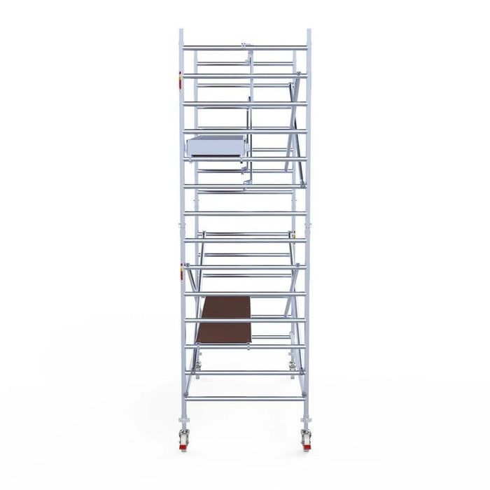 Rollgerüst Euroscaffold Professionell 135x305 5,2m Arbeitshöhe an der Fassade - Gerüstexpress.de