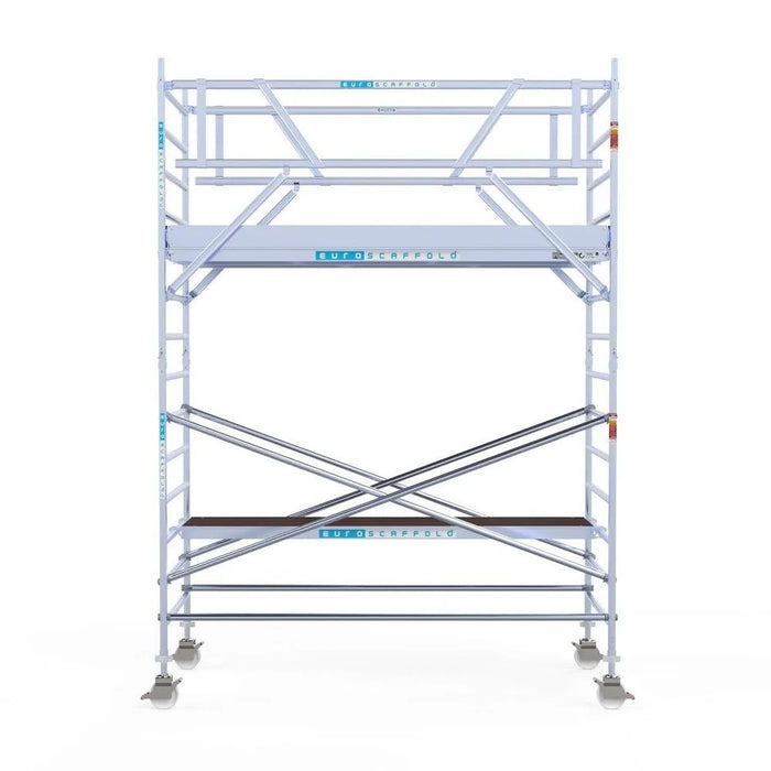 Rollgerüst Euroscaffold Professionell 135x305 5,2m Arbeitshöhe Carbonplattform freistehend - Gerüstexpress.de
