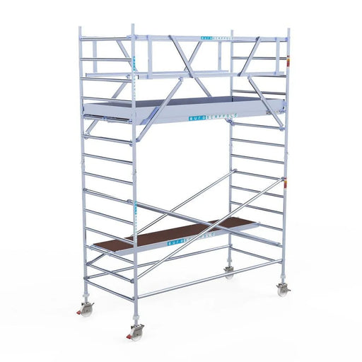 Rollgerüst Euroscaffold Professionell 135x305 5,2m Arbeitshöhe Carbonplattform freistehend - Gerüstexpress.de