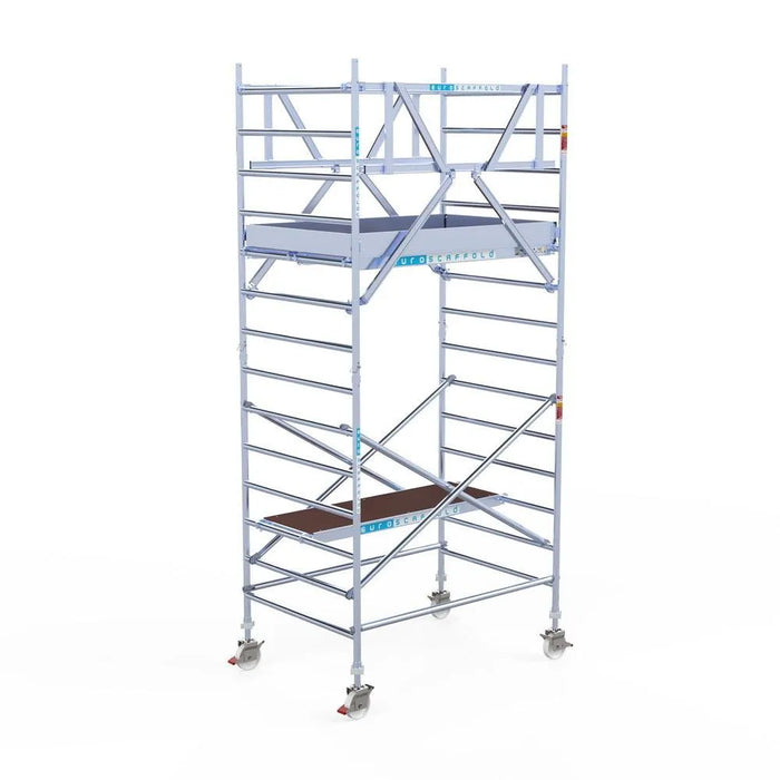 Rollgerüst Euroscaffold Professionell 135x305 5,2m Arbeitshöhe freistehend - Gerüstexpress.de