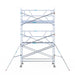 Rollgerüst Euroscaffold Professionell 135x305 6,2m Arbeitshöhe an der Fassade - Gerüstexpress.de