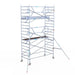 Rollgerüst Euroscaffold Professionell 135x305 6,2m Arbeitshöhe an der Fassade - Gerüstexpress.de