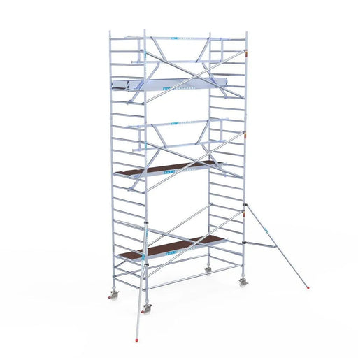 Rollgerüst Euroscaffold Professionell 135x305 7,2m Arbeitshöhe an der Fassade - Gerüstexpress.de