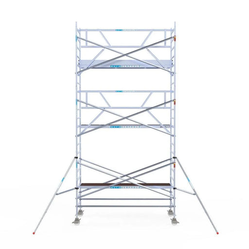 Rollgerüst Euroscaffold Professionell 135x305 7,2m Arbeitshöhe an der Fassade - Gerüstexpress.de