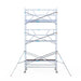 Rollgerüst Euroscaffold Professionell 135x305 7,2m Arbeitshöhe an der Fassade - Gerüstexpress.de